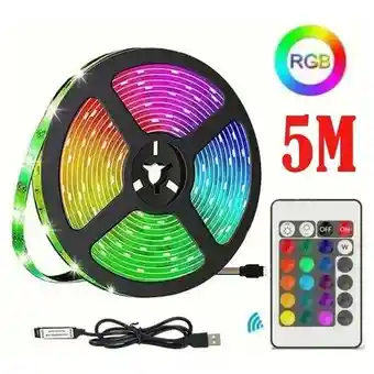 Tira Led Multicolor 5 Mts Con Control Remoto