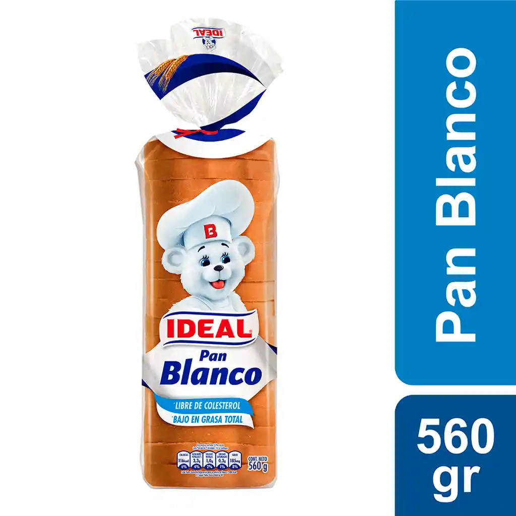 Ideal Pan De Molde Blanco560G