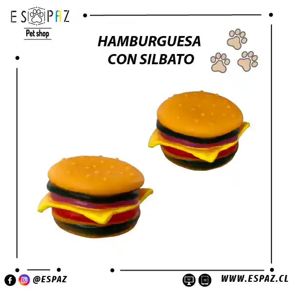 Juguete Hamburguesa Con Silbato