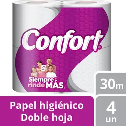 Confort Papel Higienico 4 Rollos 30Mts