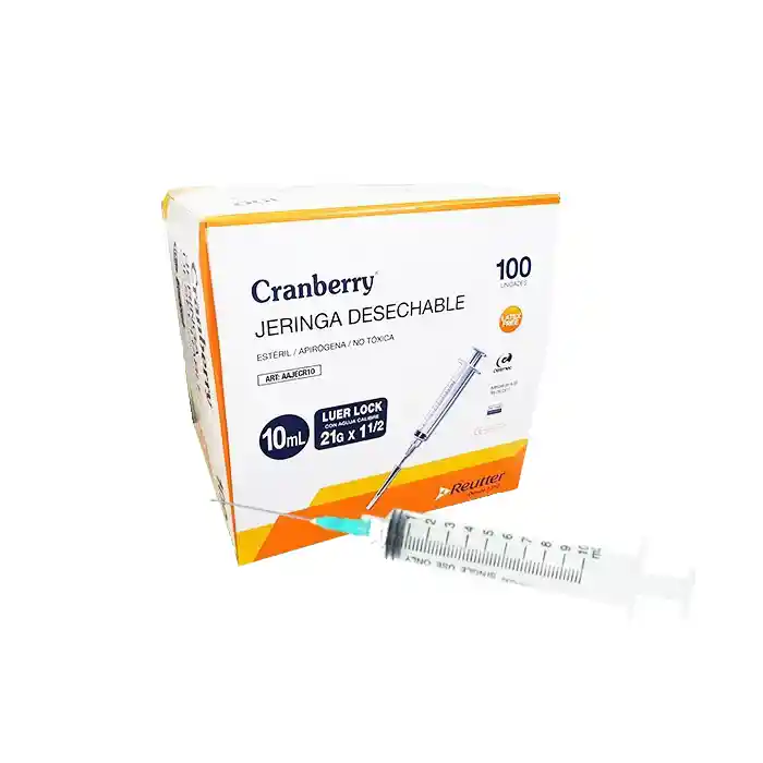 Cranberry Jeringa Desechable10 Ml 21Gx11/2 X 1 Und