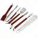 Delantal Asado Parrilla Negro Con 9 Herramientas