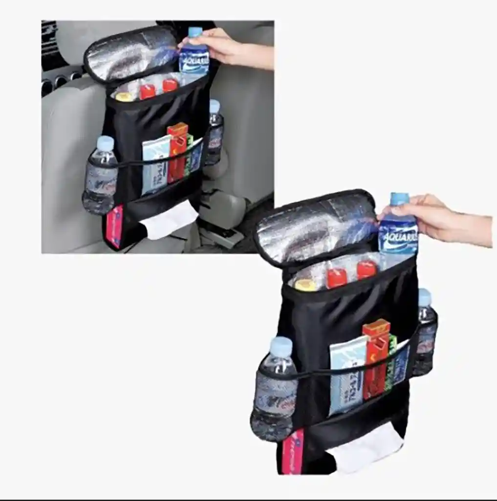 Bolso Organizador Térmico Cooler Automóvil Negro