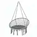 Hamaca Silla Columpio Algodón Gris 80 X 70 Cm