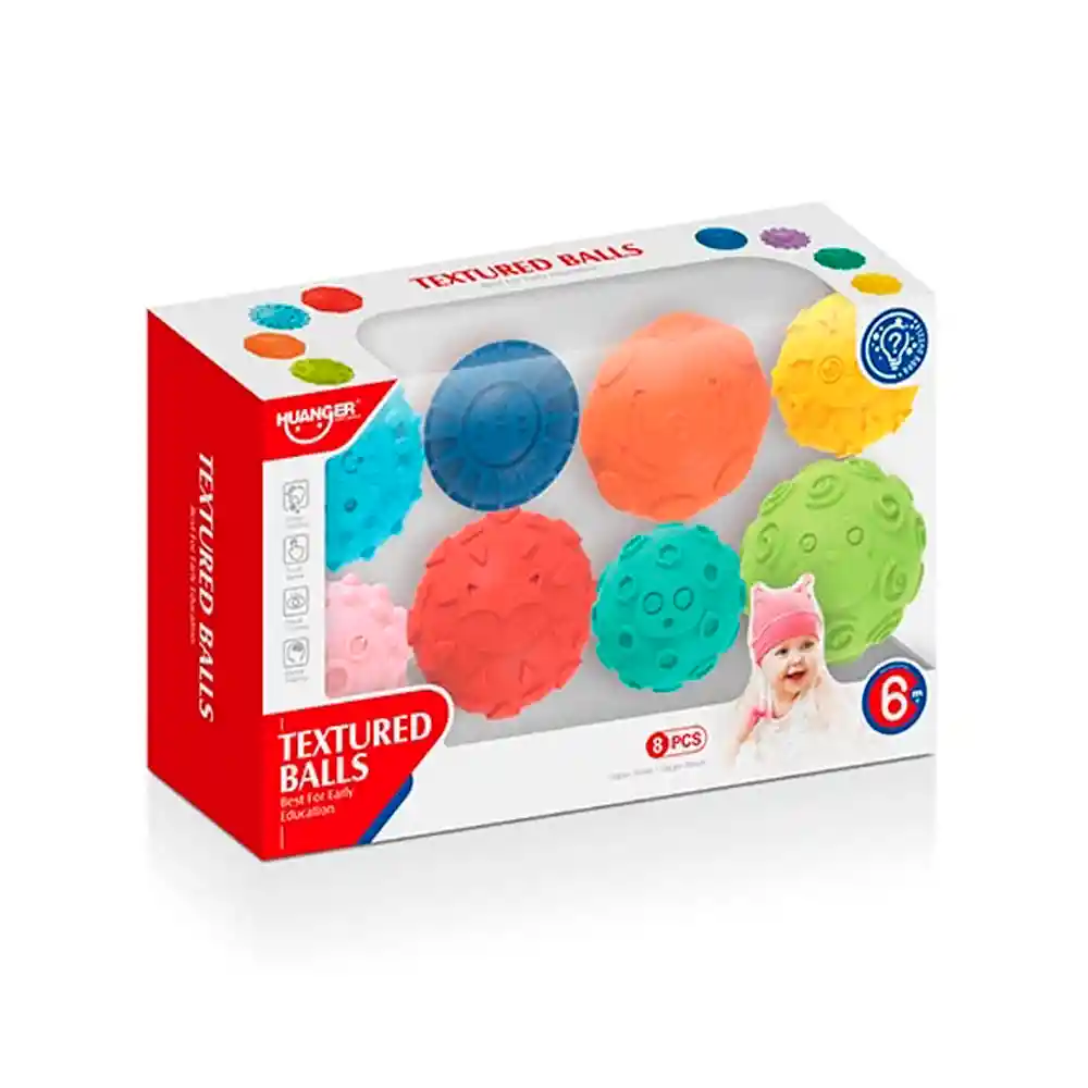 Huanger Pelotas De Textura 8 Piezas