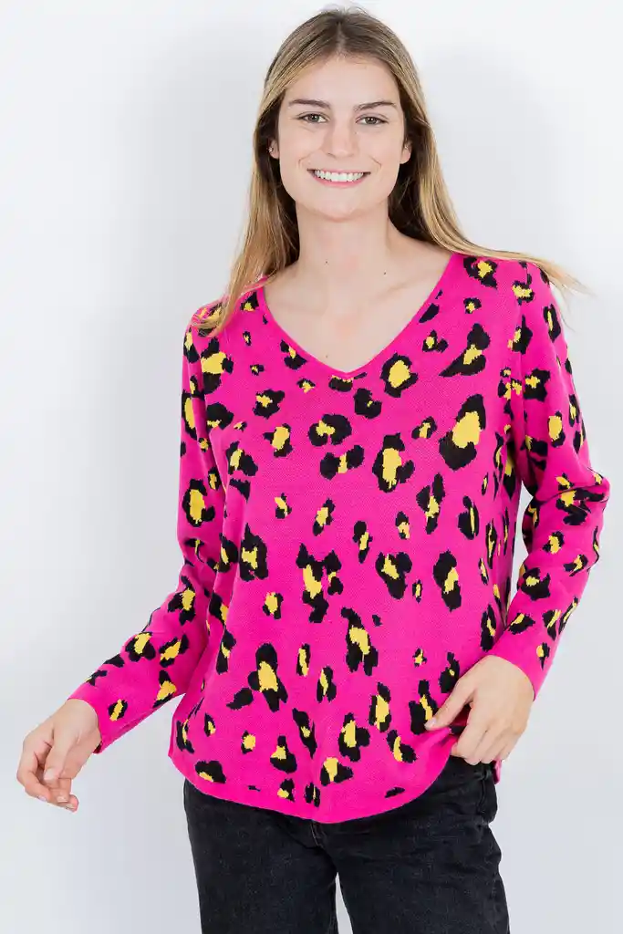 Sweater Cereza Magenta Hilo