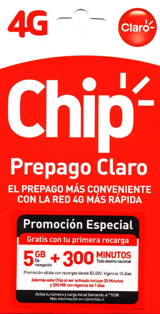 Chip Prepago Entel, Wom, Movistar