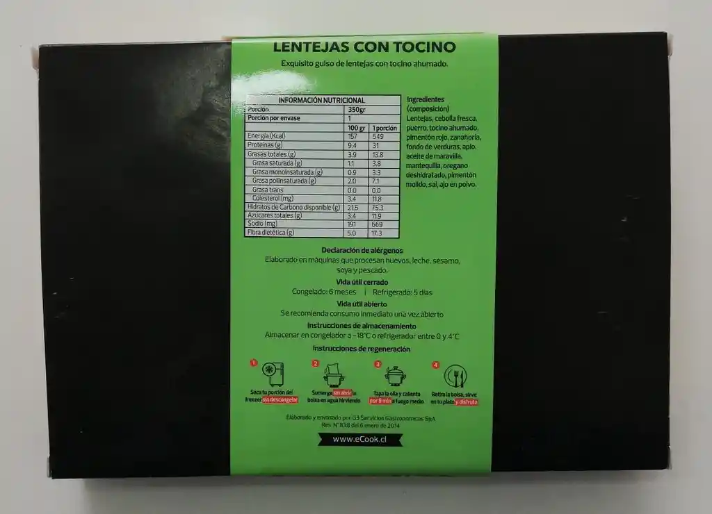 Lentejas Con Tocino (1 Porción)