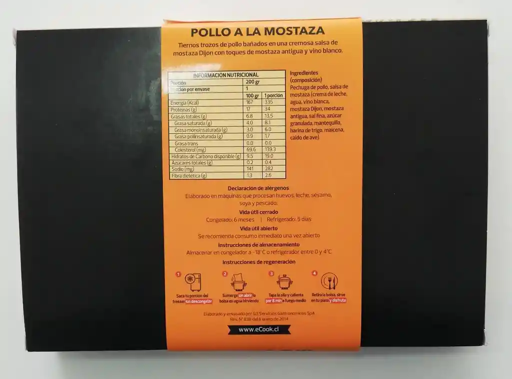 Pollo A La Mostaza (1 Porción)