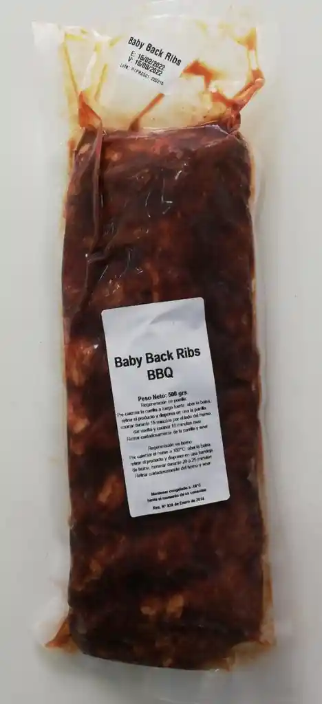 Baby Backs Ribs 500 Grs.