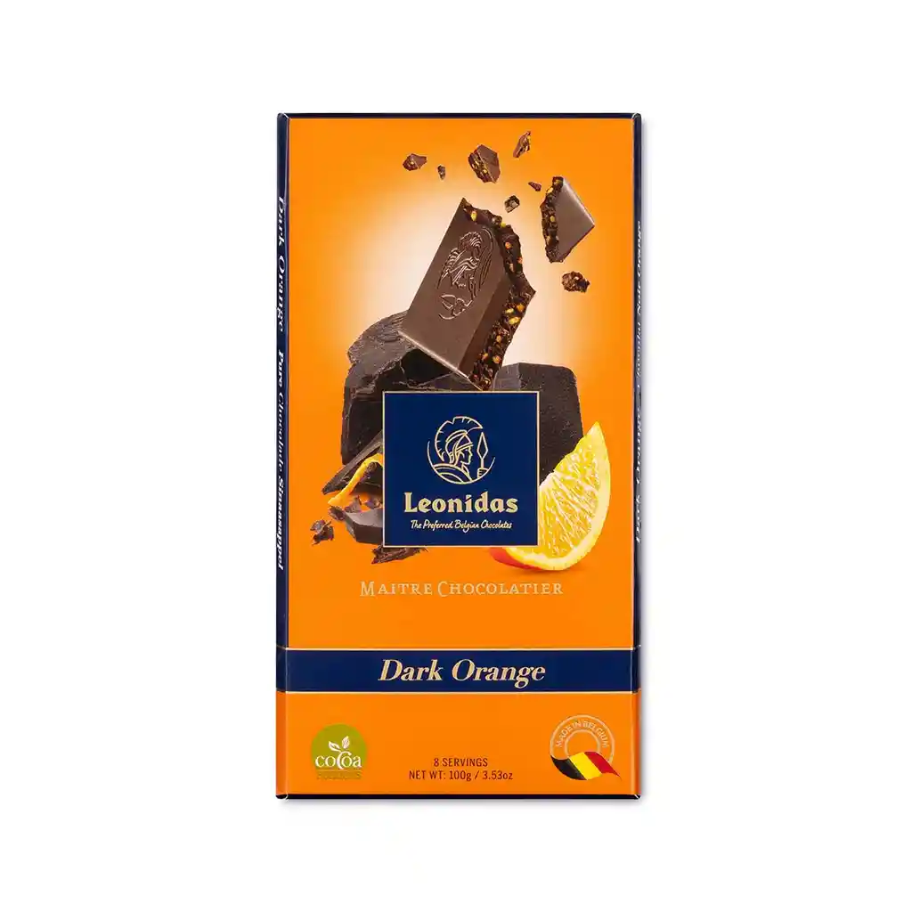 barra de Chocolate amargo 54% de cacao con naranja 100gr