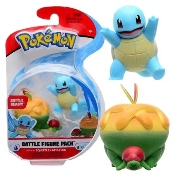 Pokemon Battle Ready! Set 2 Figuras Squirtle-appletun Pkw0133