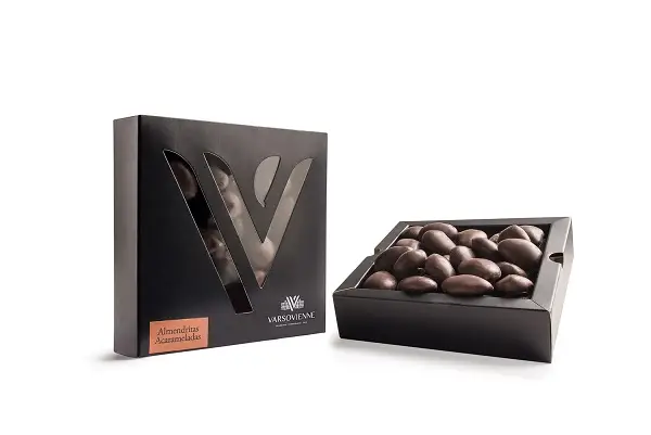 caja almendrita aCarameladas chocolate 120 g