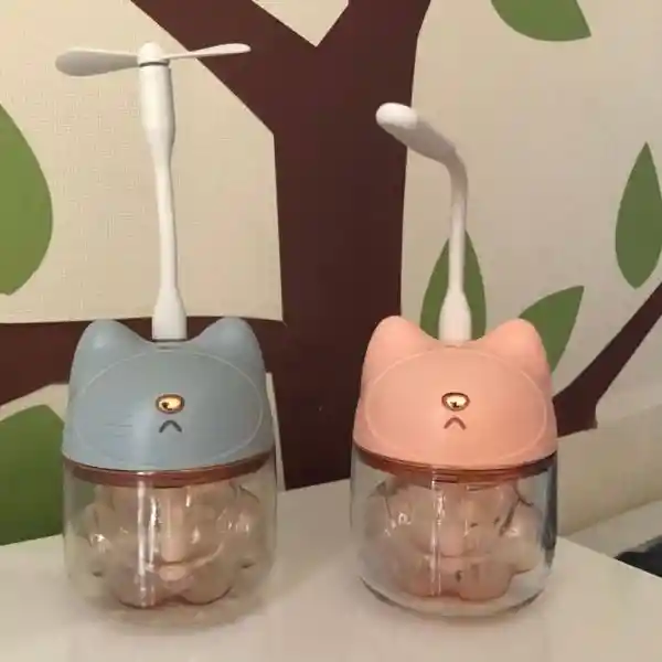 Humidificador, Lámpara Y Difusor De Aromas Forma De Gato