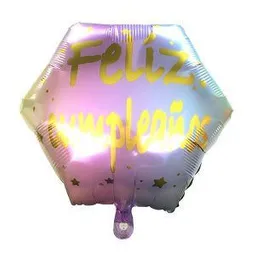 Globo Hexagonal "feliz Cumpleaños"