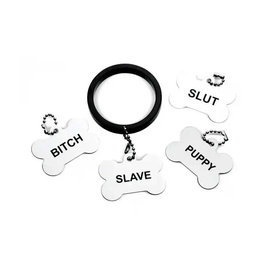 Anillo Para El Pene Con 4 Placas De Identificación