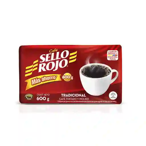 Sello Rojo Cafe  Colombiano 600Gr