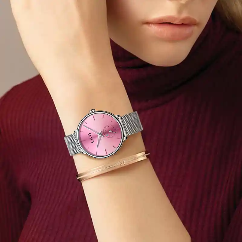 Reloj Fashion Mujer Con Correa Premium