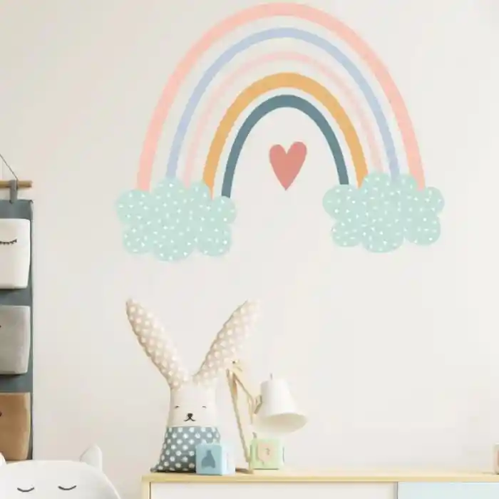 Calcomanía De Pared Decorativo Infantil Arcoíris