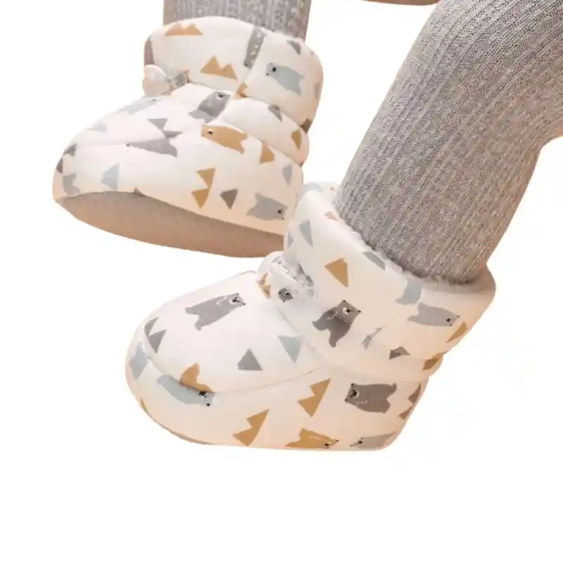 Botas De Bebé Con Chiporro Estampadas (6 A 9 Meses)