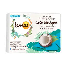 Le Petit Olivier Lovea  2 Jabones En Barra De Coco Exotico