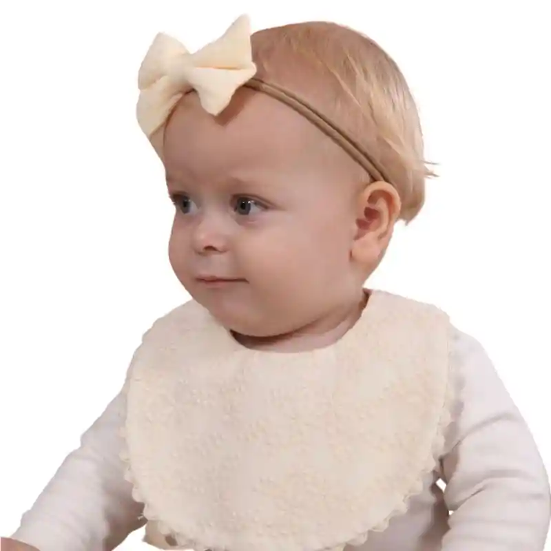 Babero De Algodón Bordado De Flores