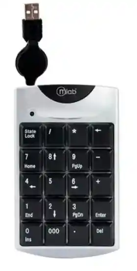 Teclado Numerico Usb Con Cable Retractil