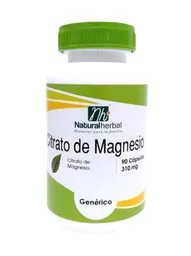 Natural Herbal · Citrato De Magnesio - 90 Cápsulas 310 Mg