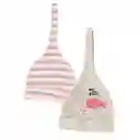 Gorro 100% De Algodón Para Bebé 0 A 6 Meses Tipo Duende (2 Unidades)