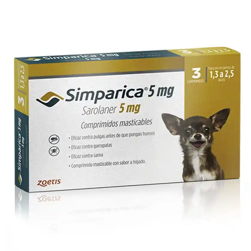 Simparica De 1,3 A 2,5 X 3 Comprimidos