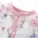 Pijama Bebé Estampado De Flores Y Conejos 0 A 3 Meses