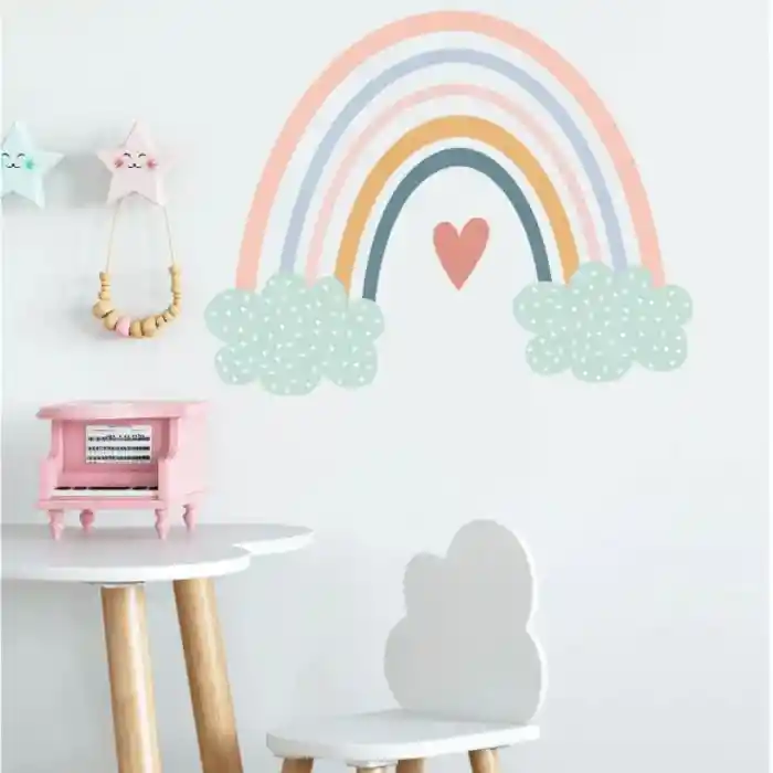 Calcomanía De Pared Decorativo Infantil Arcoíris