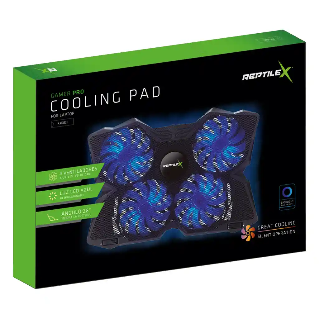 Ventilador Notebook Gamer Pro 4 Aspas Negro