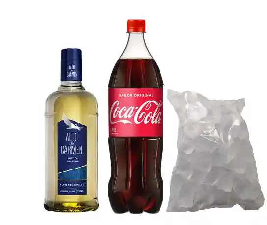 Alto Azul 750 + Coca 1.5 L + Hielo