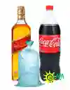 Whisky Jhonny Walker Red 750 + Coca 1.5 L + Hielo