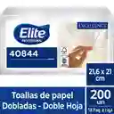 Toalla Interfoliada Doble Hoja 1 Pq X 200 Un Elite Professional