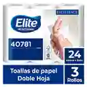 Toalla Rollo Doble Hoja 4 Pq X 3 Un X 24 Mts Elite Professional