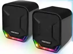 Parlantes De Pc De Escritorio Con Luces Rgb Negro