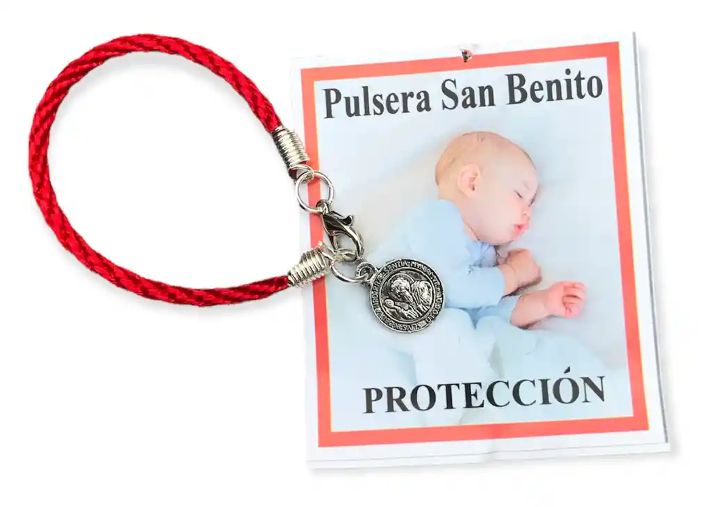 Pulsera Protección Bebe Roja San Benito