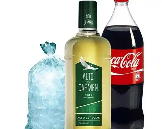 Alto 750cc +coca Cola 1,5cc + 1kg Hielo