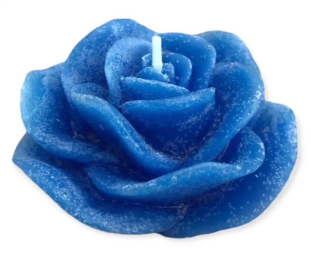 Vela Deco Flor Azul