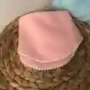 Babero De Algodón Doble Capa Con Broche Para Bebé Color Rosa