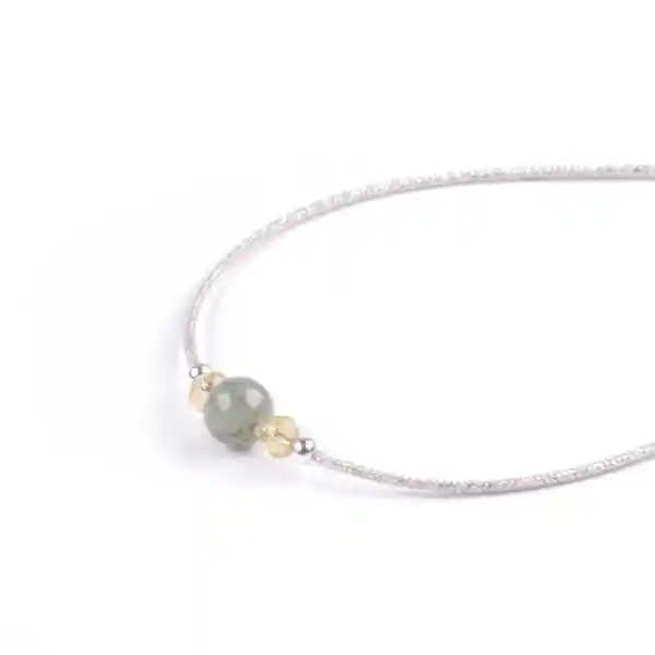 Pulsera Minimalista Con Jade Y Plata 925