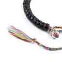 Pulsera Budista Tibetano De Coco Tallado Om Mani Padme Hum - Ajustable