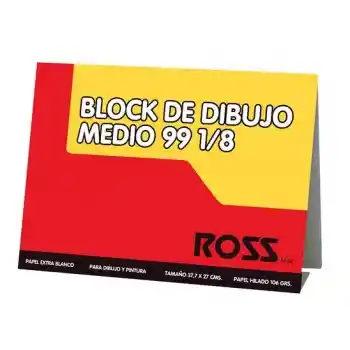 Block N°99 1/8 10 Hojas Ross