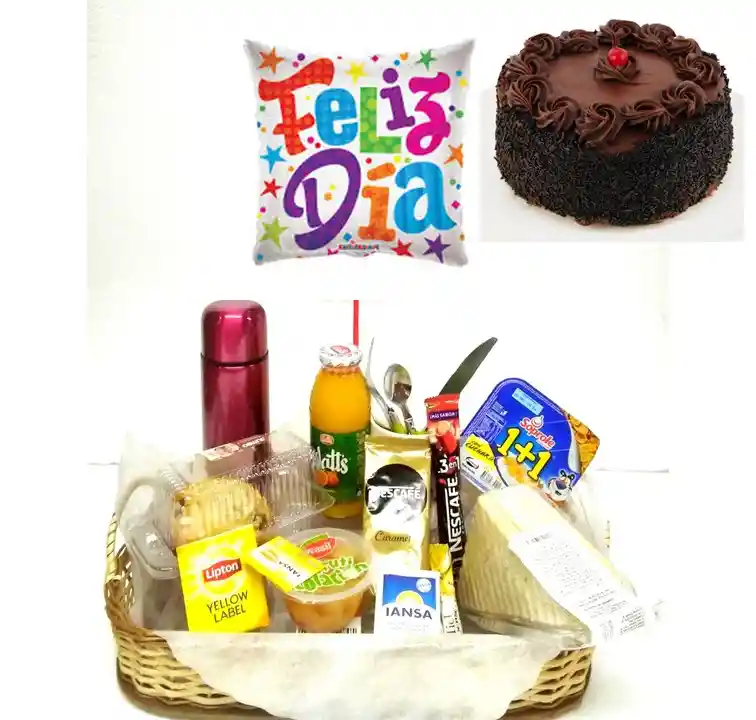 Desayuno Clásico Más Torta Del Día 15 Personas