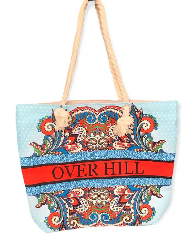 Bolso Playero Celeste Over Hill