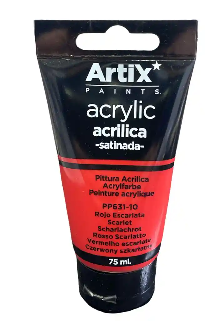 Pintura Acrilica Artix Rojo Escarlata 75ml