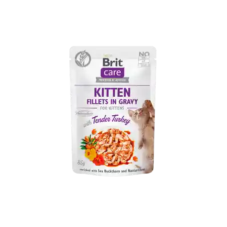 Brit Care- Cat & Kitten Fillets In Gravy With Tender Tukey