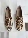 Zapatilla Cuero Leopardo Talla 38